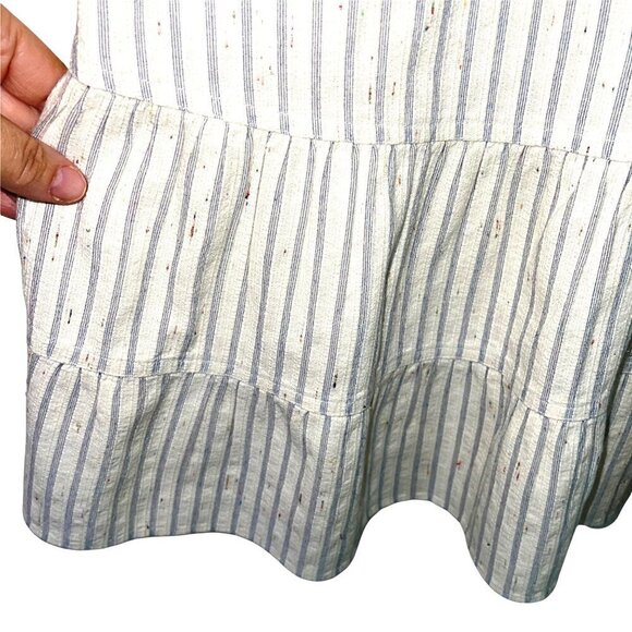 Rebecca Taylor La Vie Halter Dress Womens Size 00 Cotton Striped Ruffle India - Picture 6 of 13